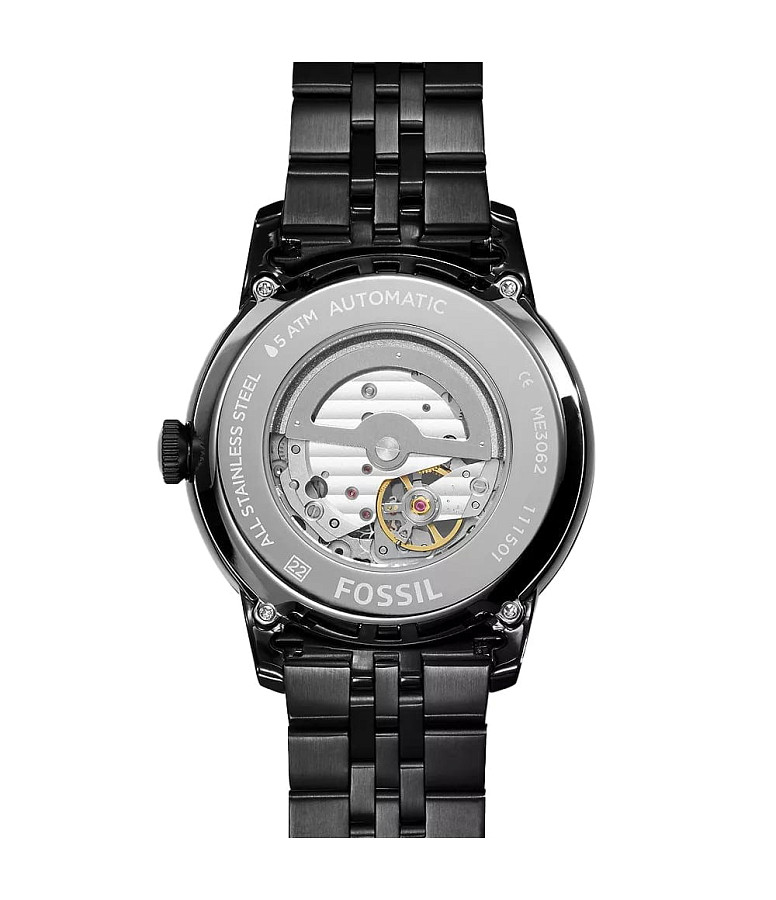 Часы Fossil Townsman Automatic ME3062 — нержавеющая сталь с pvd-покрытием, мужские