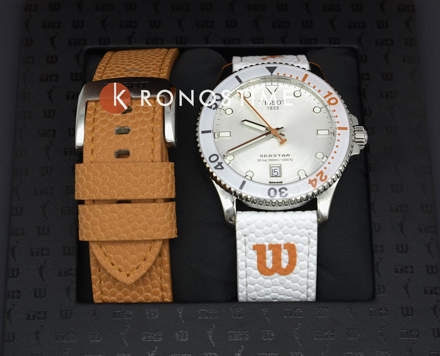 Часы Tissot Seastar Wilson Wnba T120.410.17.011.00 — мужские, кожаный