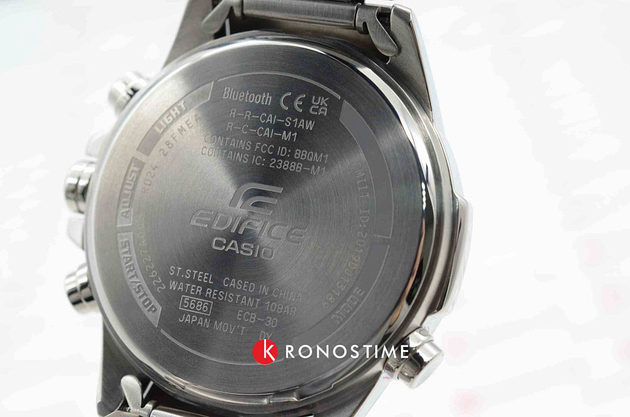 Часы Casio Edifice ECB-30D-1ADF (ECB-30D-1A) — мужские, нержавеющая сталь