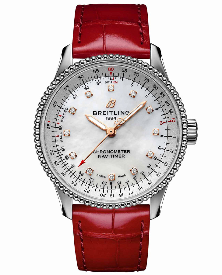Часы Breitling Navitimer Automatic 35 A17395211A1P6 — женские, перламутровый