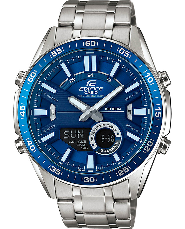 Часы Casio Edifice EFV-C100D-2AVDF (EFV-C100D-2A) — мужские, синий