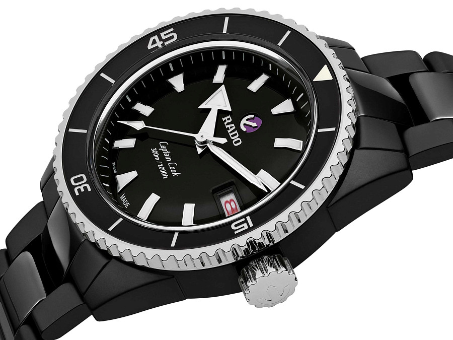 Часы Rado Captain Cook High-Tech Ceramic Diver R32129152 — мужские, высокотехнологичная керамика + титан