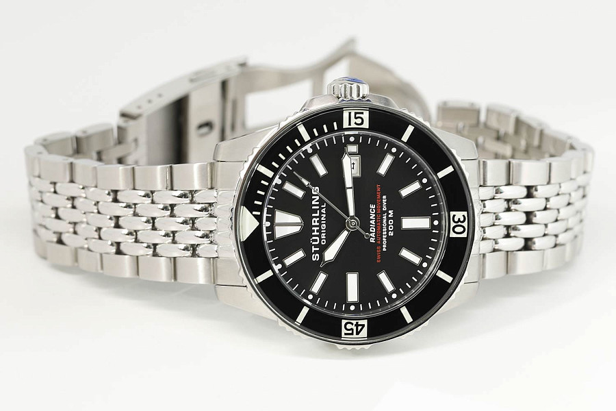 Часы Stuhrling Aquadiver 1006.01 — механические, сталь металл
