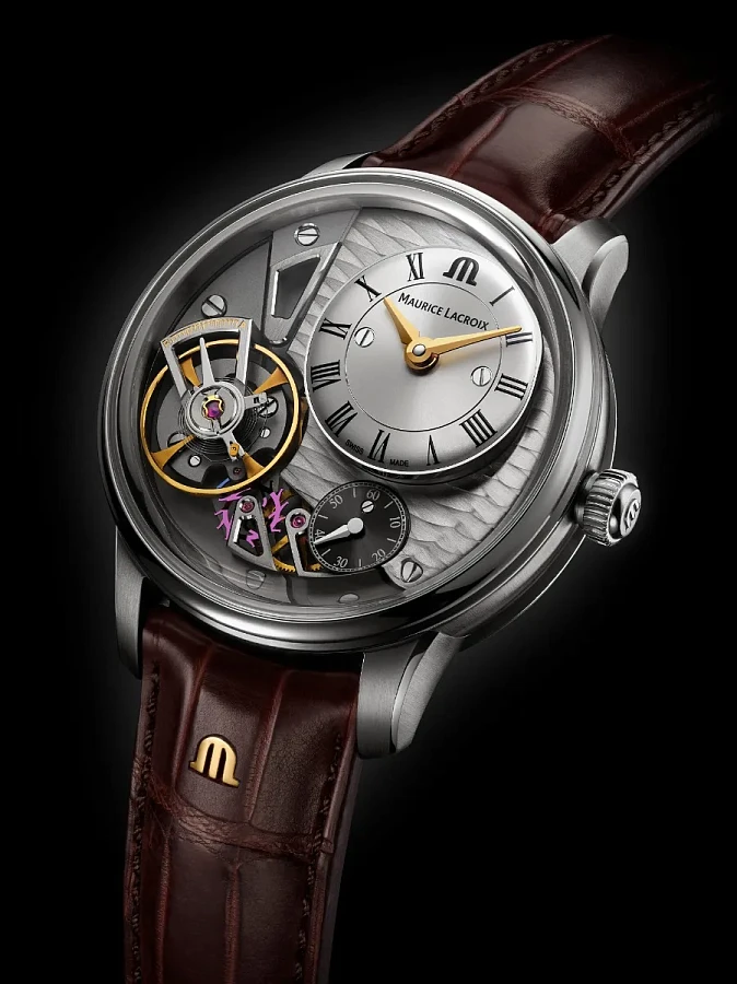 Часы Maurice Lacroix Masterpiece Gravity MP6118-SS001-115-1 — механические, сталь металл