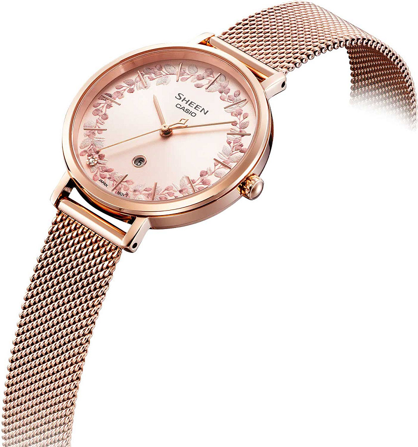 Часы Casio Sheen SHE-4539FPM-4A — сталь с ip покрытием, женские