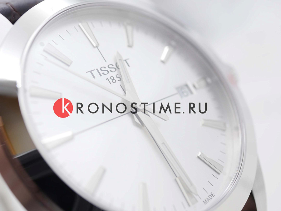 Часы Tissot Gentleman T127.410.16.031.01 — мужские, коричневый