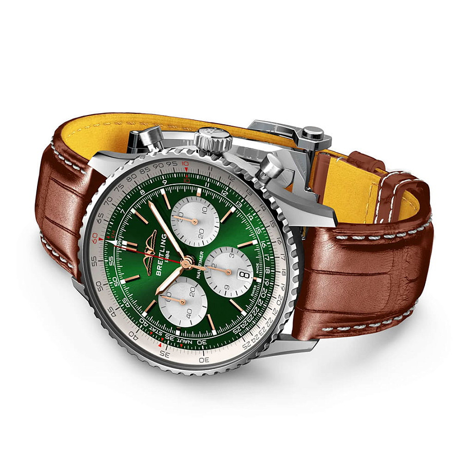 Часы Breitling Navitimer B01 Chronograph 43 AB01385A1L1P1 — металл сталь, Швейцария