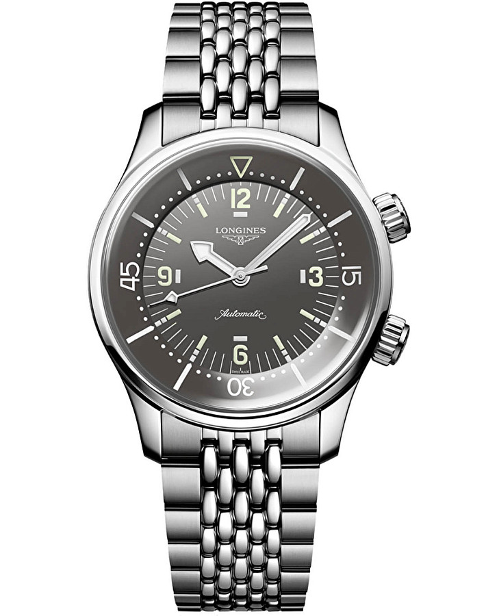 Часы Longines Legend Diver L3.764.4.99.6 — мужские, серый