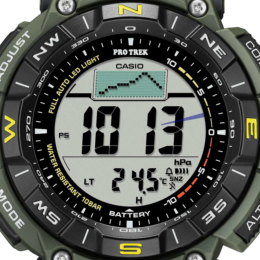 Часы Casio Pro Trek PRG-340-3DR (PRG-340-3E) — артикул PRG-340-3E