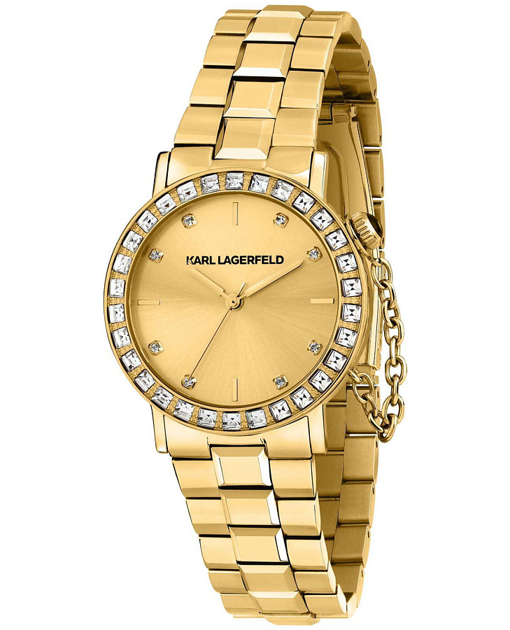 Часы Karl Lagerfeld Crystals R0553100503 — женские, золотой