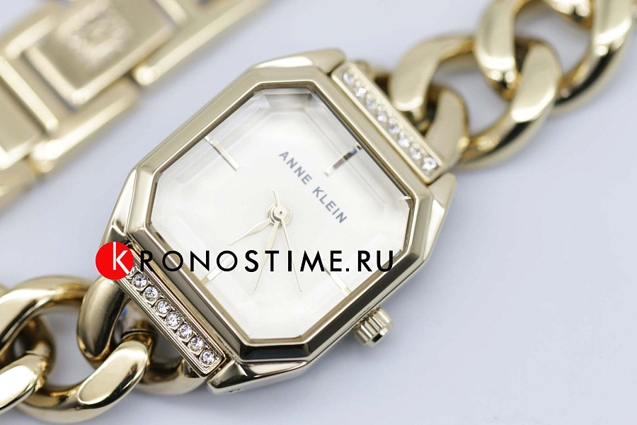 Часы Anne Klein Chain Reaction 4002CHGB — нержавеющая сталь с ip-покрытием, женские