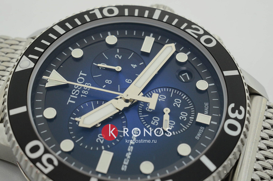Часы Tissot Seastar 1000 Chronograph T120.417.11.041.02 — мужские, нержавеющая сталь