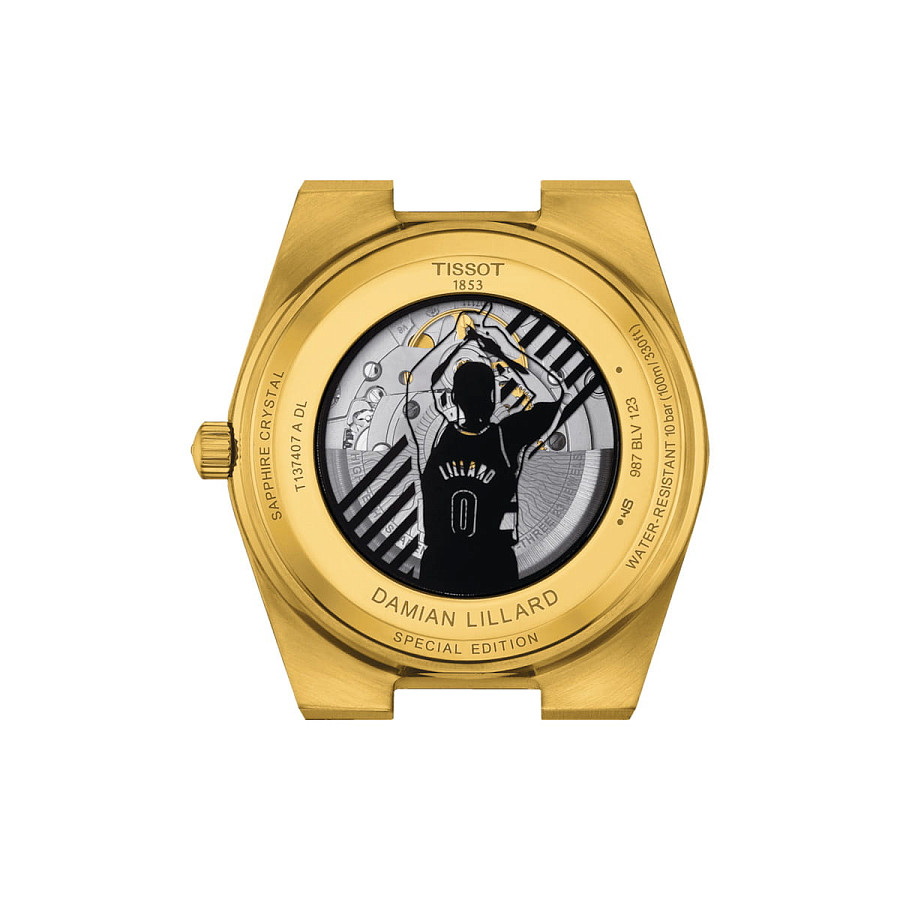 Часы Tissot PRX Powermatic 80 Damian Lillard Special Edition T137.407.33.051.00 — механические, Швейцария, мужские