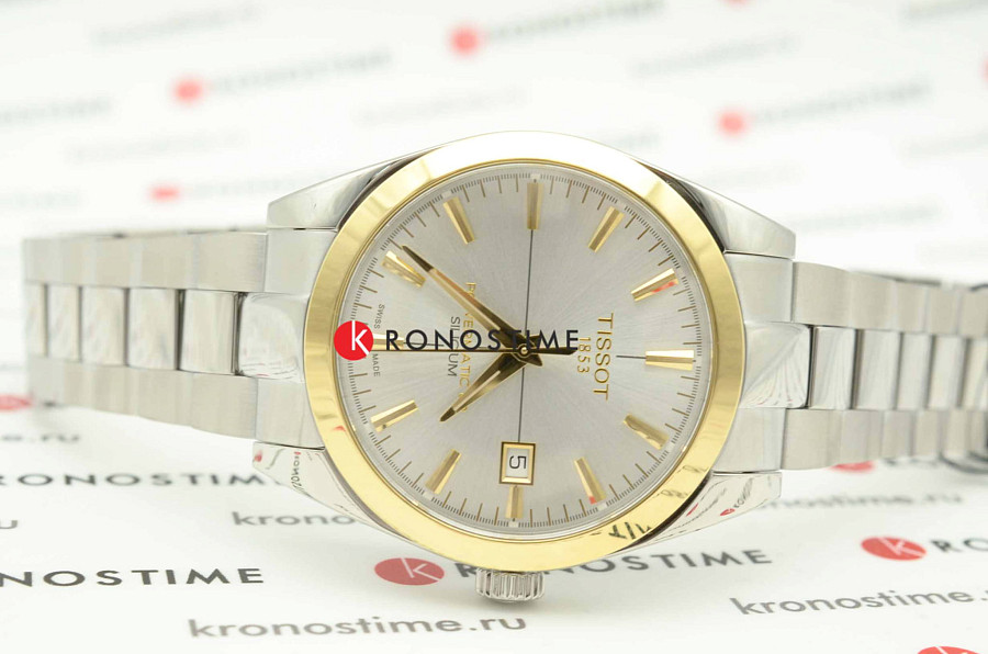Часы Tissot Gentleman Powermatic 80 Silicium 18K Gold T927.407.41.031.01 — механические, Швейцария, мужские