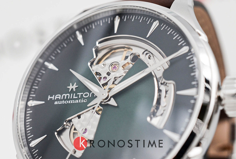 Часы Hamilton Jazzmaster Open Heart Auto H32705560 — мужские, кожаный