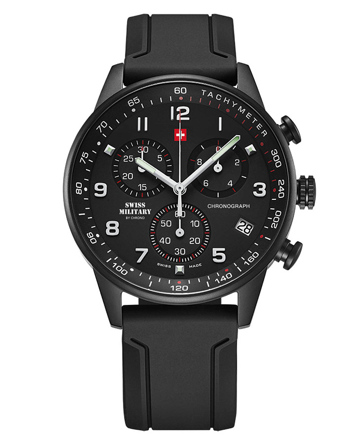 Часы Swiss Military by Chrono SM34012.09 — мужские, черный