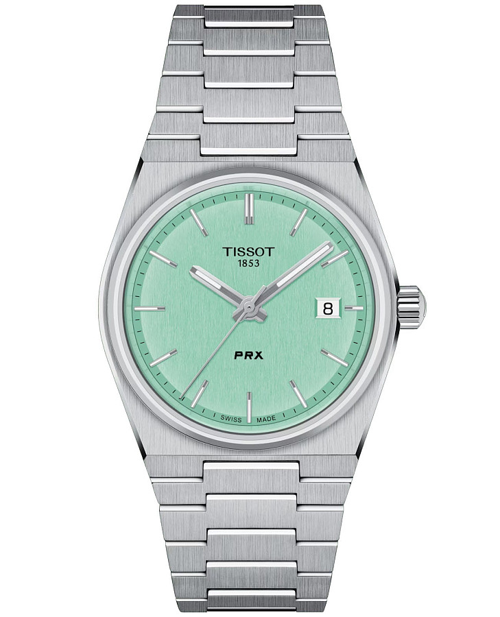 Часы Tissot PRX 35 mm T137.210.11.091.00 — женские, зеленый