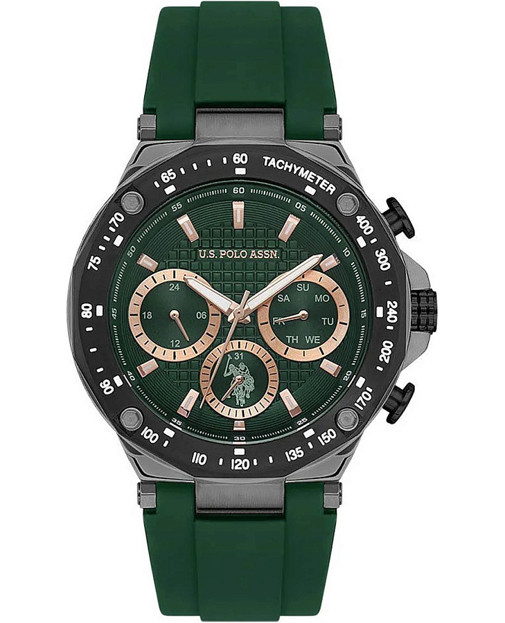 Часы U.S. Polo Assn. Crossing USPA1076-02 — мужские, зеленый