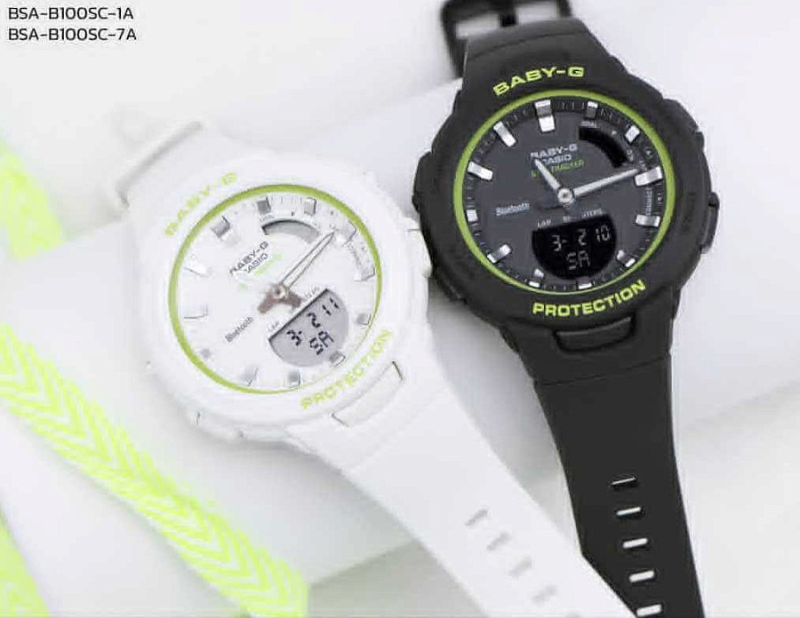 Часы Casio Baby-G BSA-B100SC-7A — кварцевые, пластик