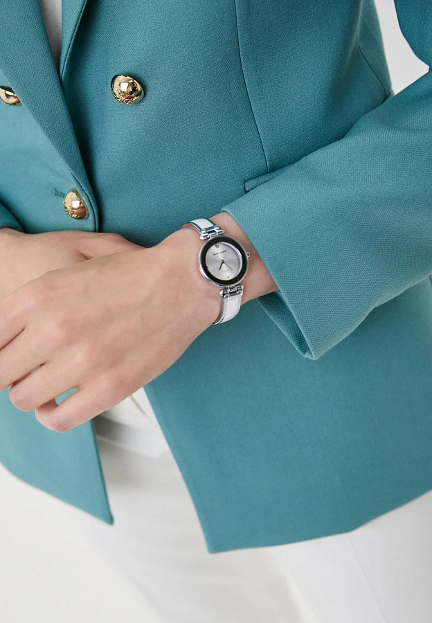 Часы Anne Klein Diamond 1981WTSV — кварцевые, металл сталь