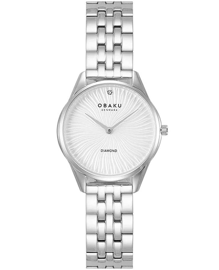 Часы Obaku Diamond V297LXCISC — женские, серебристый
