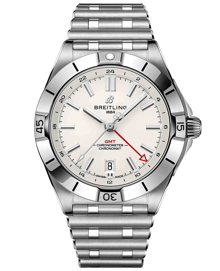 Часы Breitling Chronomat Automatic GMT 40 A32398101A1A1 — мужские, белый