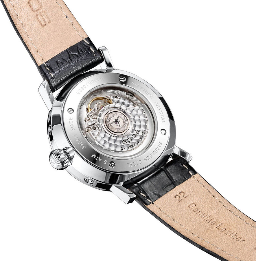 Часы Epos Big Moon 3440.322.20.14.25 — механические, сталь металл