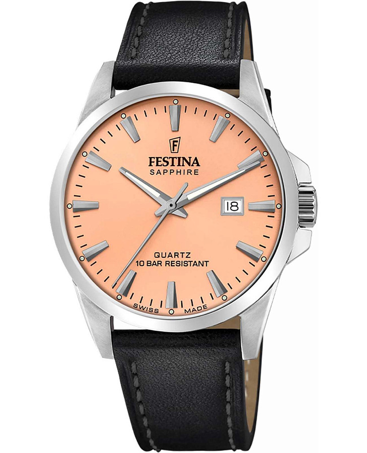 Часы Festina Swiss Made F20025/6 — мужские, оранжевый