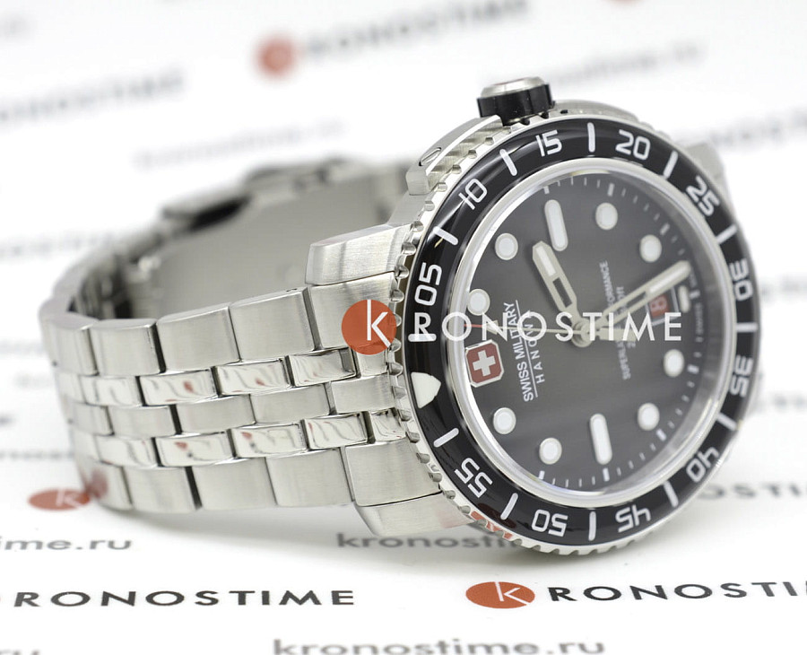 Часы Swiss Military Hanowa Black Marlin SMWGH0001702 — сталь металл, Швейцария