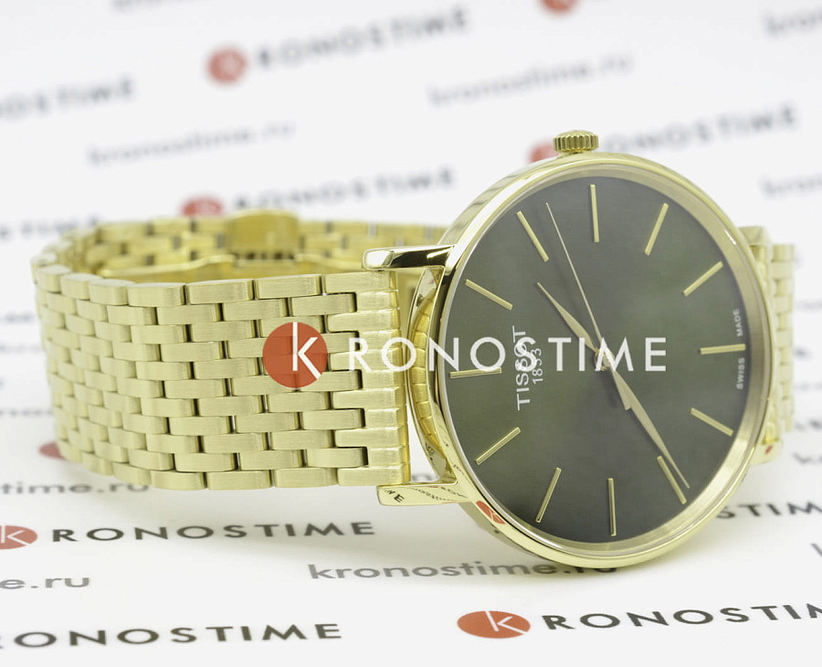 Часы Tissot Everytime Gent T143.410.33.091.00 — мужские, нержавеющая сталь с pvd-покрытием