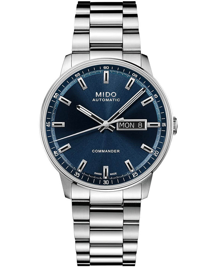 Часы Mido Commander Datoday M021.430.11.041.00 — мужские, синий
