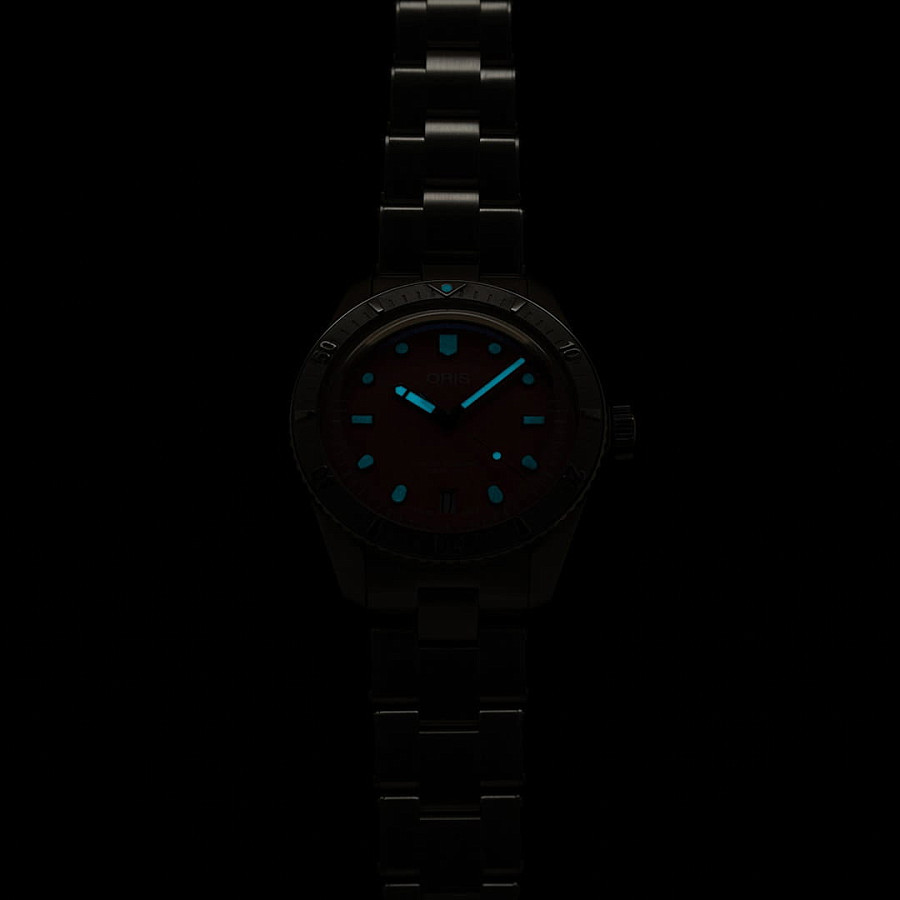 Часы Oris Divers Sixty‑Five 'Cotton Candy' 01 733 7771 4058-07 8 19 18 — механические, Швейцария, мужские