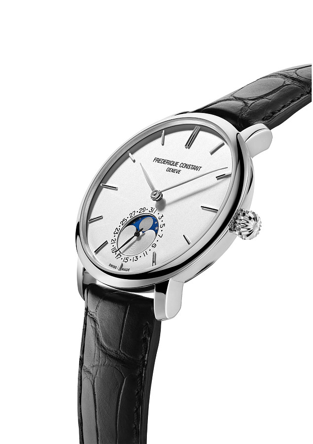 Часы Frederique Constant Slimline Moonphase Manufacture FC-705S4S6 — механические, металл сталь