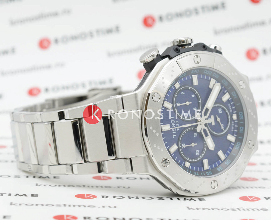 Часы Tissot T-Race Chronograph 2022 T141.417.11.041.00 — синий, металл сталь