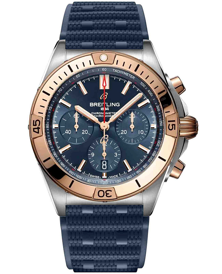 Часы Breitling Chronomat B01 42 mm UB0134101C1S1 — мужские, синий