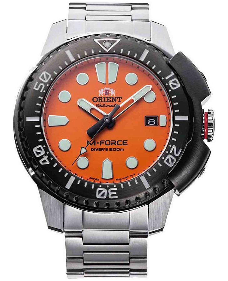Часы Orient M-Force RA-AC0L08Y (RN-AC0L08Y) — мужские, оранжевый