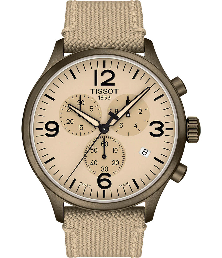 Часы Tissot Chrono XL T116.617.37.267.01 — мужские, бежевый
