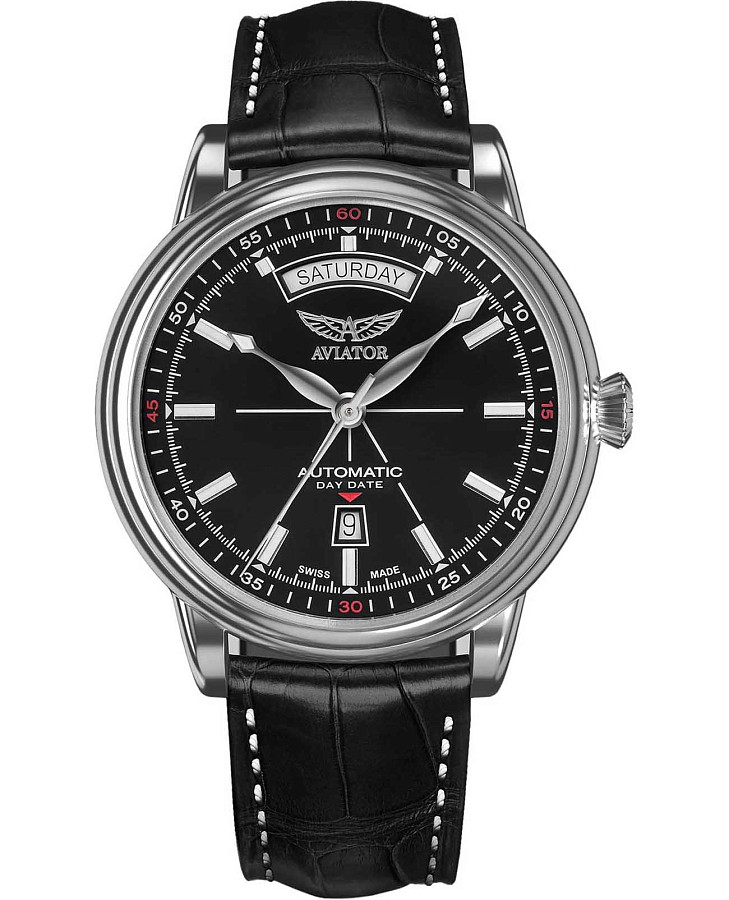 Часы Aviator Douglas Day-Date V.3.20.0.142.4 — мужские, белый