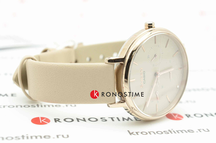 Часы Casio Sheen SHE-4541CGL-4AUDF — бежевый, металл сталь