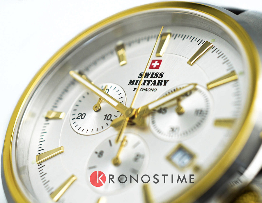 Часы Swiss Military by Chrono Sports Chronograph SM34107.15 — мужские, кожаный