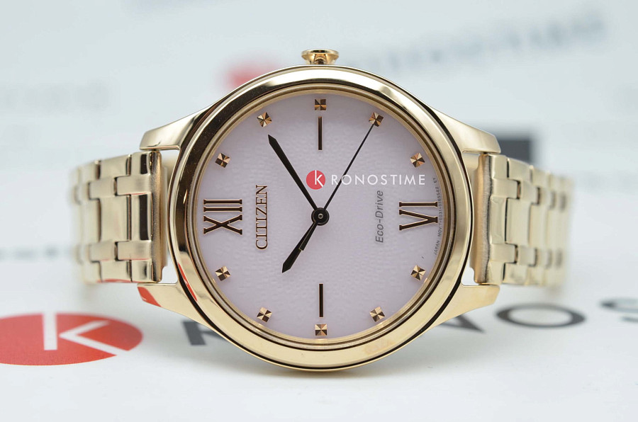 Часы Citizen Eco-Drive EM0503-75X — нержавеющая сталь с ip-покрытием, женские