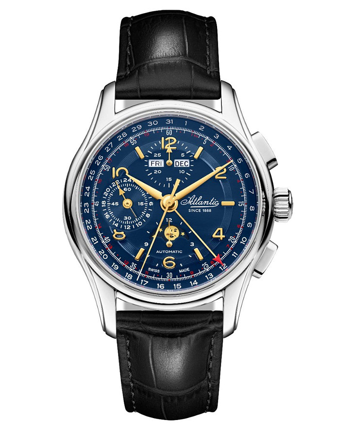 Часы Atlantic 52851.41.55G — мужские, синий