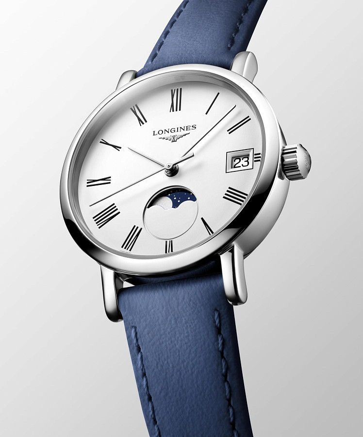 Часы Longines Elegant Collection Moonphase L4.330.4.11.2 — кожаный, мужские