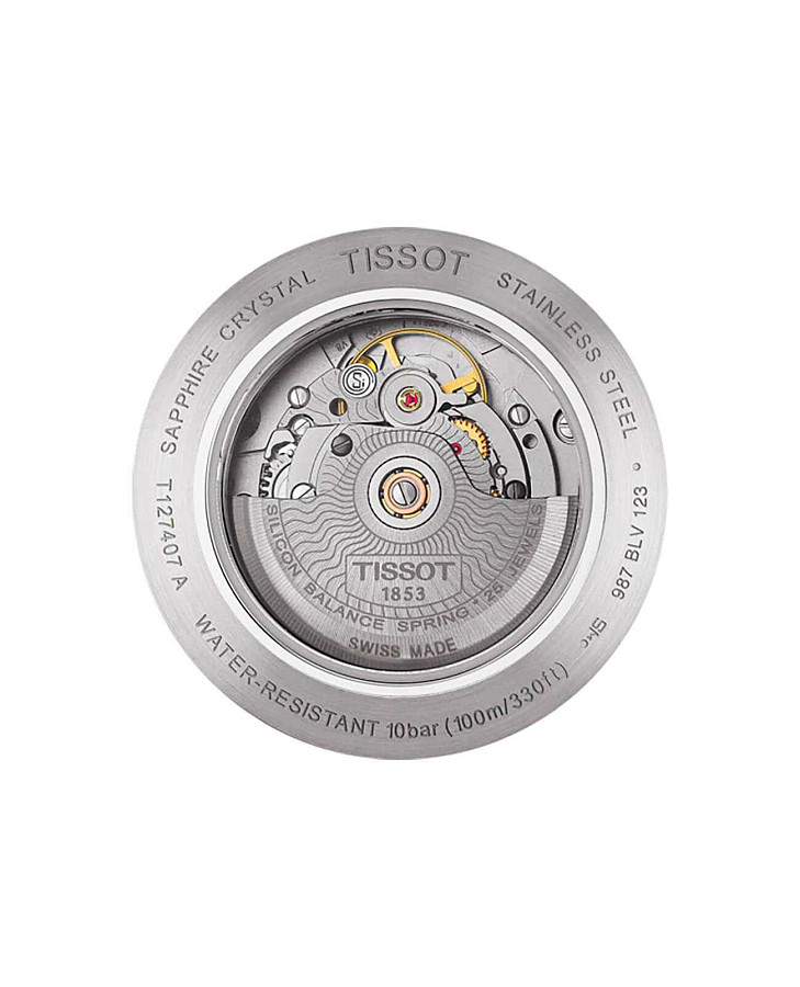 Часы Tissot Gentleman Powermatic 80 Silicium T127.407.11.051.00 — черный, сталь металл