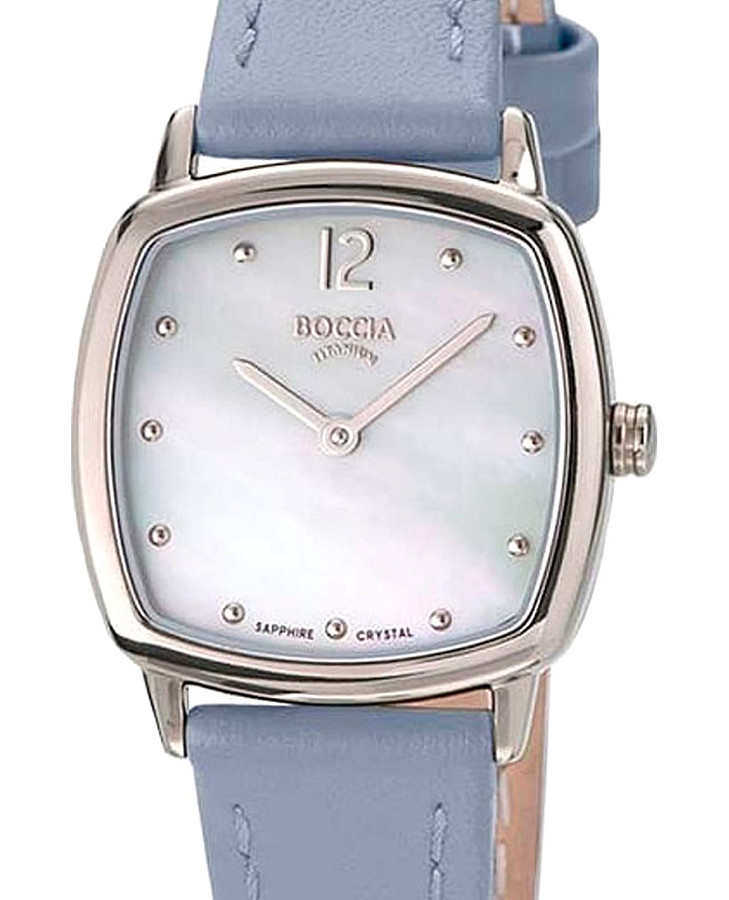 Часы Boccia Titanium Square 3343-05 — женские, кожаный