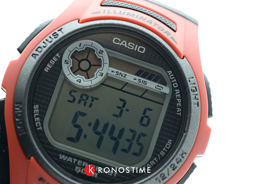 Часы Casio Collection W-213-4A — пластик металл сталь, Япония