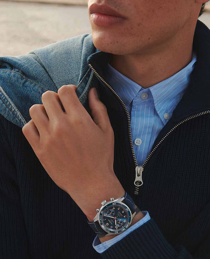 Часы Longines Spirit L3.821.4.93.2 — мужские, тканевый
