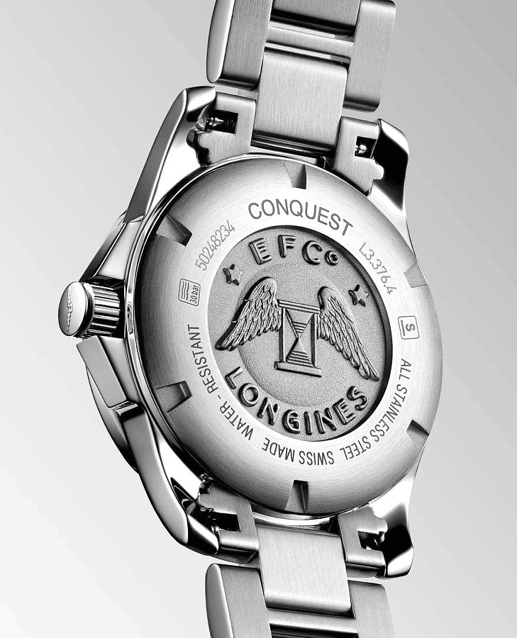 Часы Longines Conquest L3.376.4.76.6 — кварцевые, сталь металл