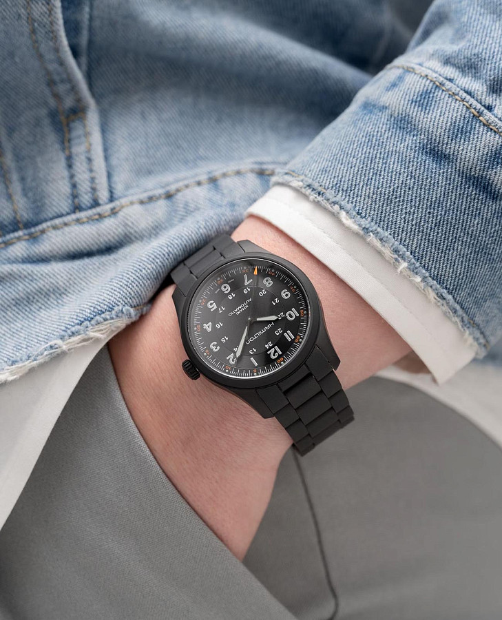 Часы Hamilton Khaki Field Titanium Auto H70665130 — Швейцария, механические