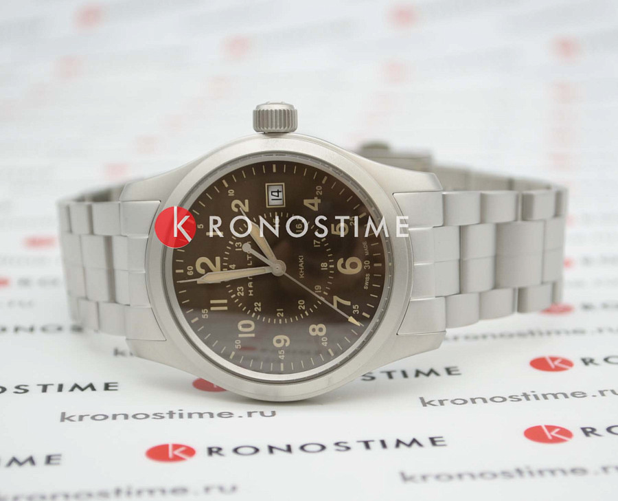 Часы Hamilton Khaki Field Quartz H68201193 — кварцевые, металл сталь